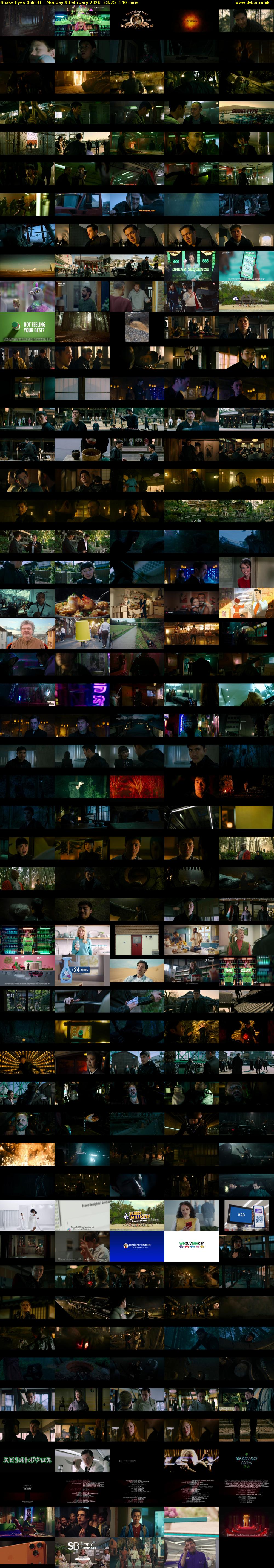 Snake Eyes (Film4) Monday 9 February 2026 23:25 - 01:45