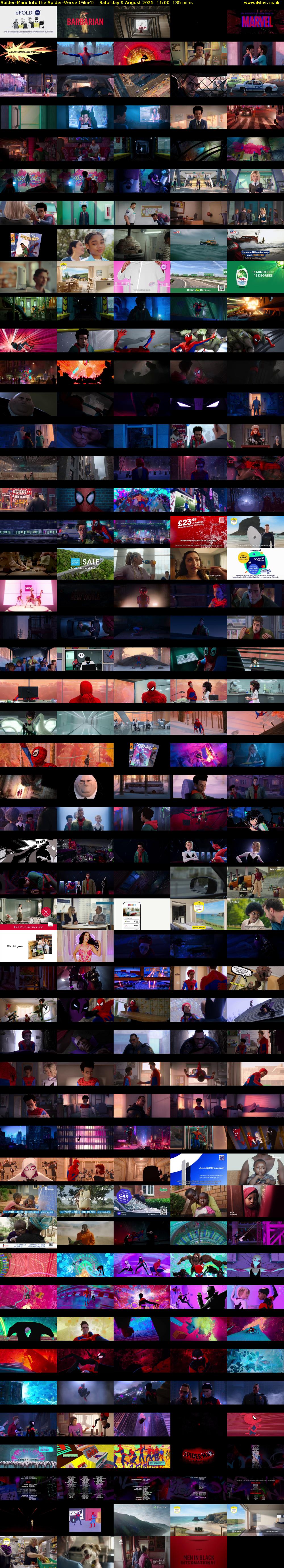 Spider-Man: Into the Spider-Verse (Film4) Saturday 9 August 2025 11:00 - 13:15