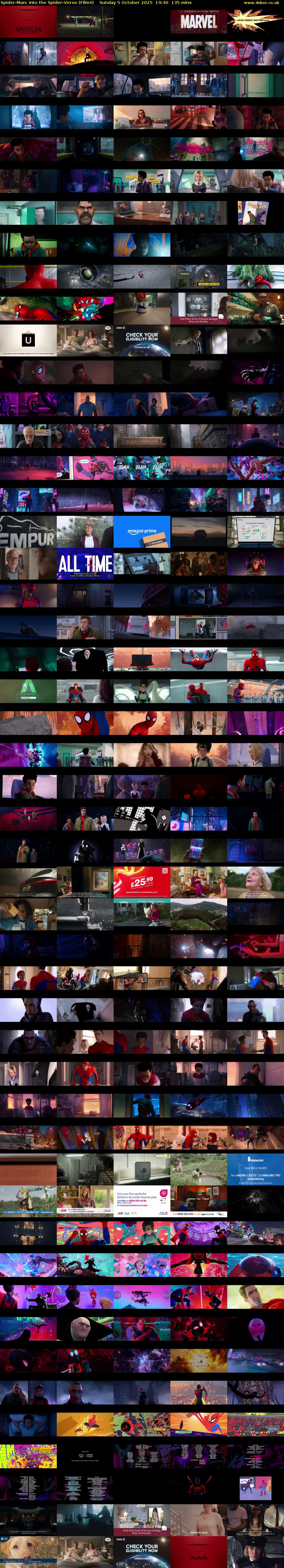 Spider-Man: Into the Spider-Verse (Film4) Sunday 5 October 2025 14:40 - 16:55