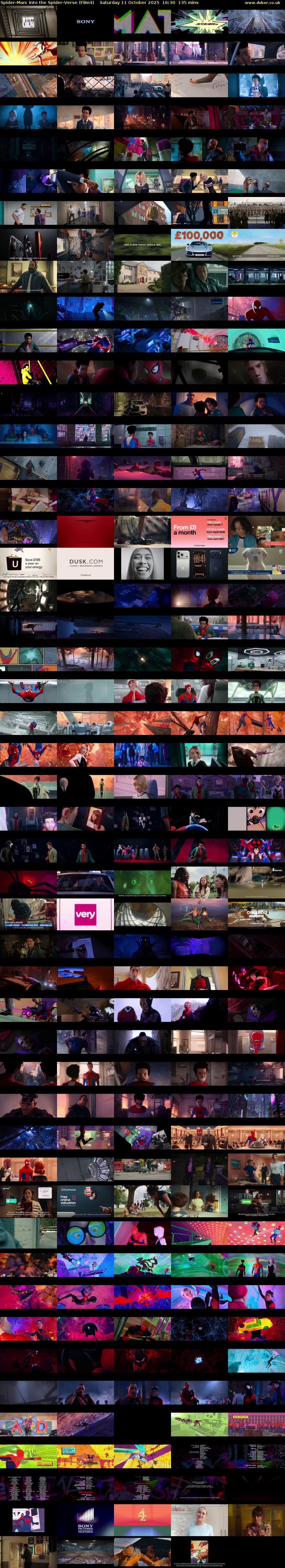 Spider-Man: Into the Spider-Verse (Film4) Saturday 11 October 2025 16:30 - 18:45