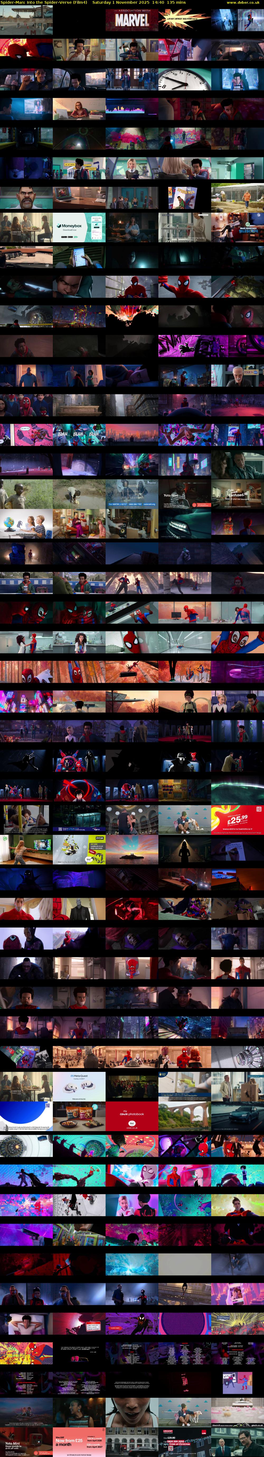 Spider-Man: Into the Spider-Verse (Film4) Saturday 1 November 2025 14:40 - 16:55