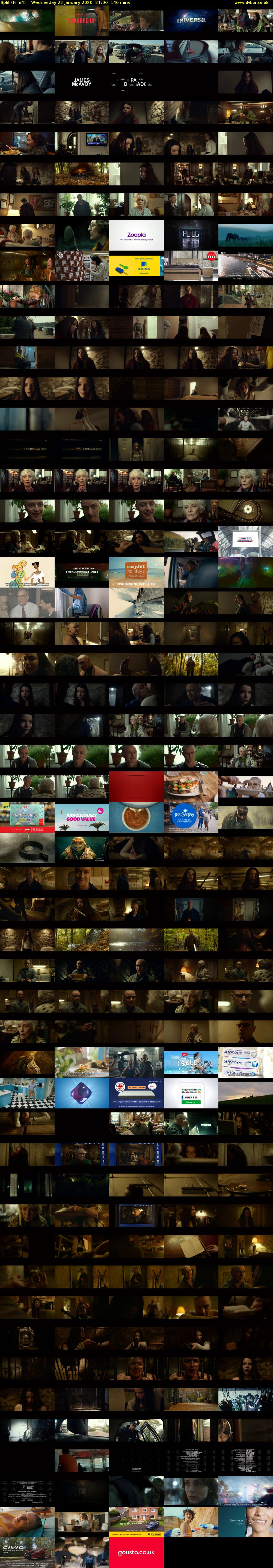 Split (Film4) Wednesday 22 January 2020 21:00 - 23:20