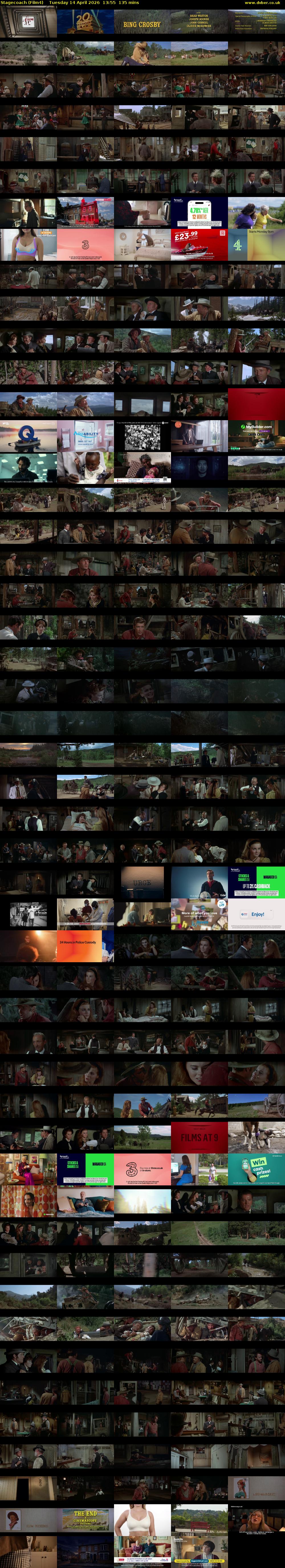 Stagecoach (Film4) Tuesday 14 April 2026 13:55 - 16:10