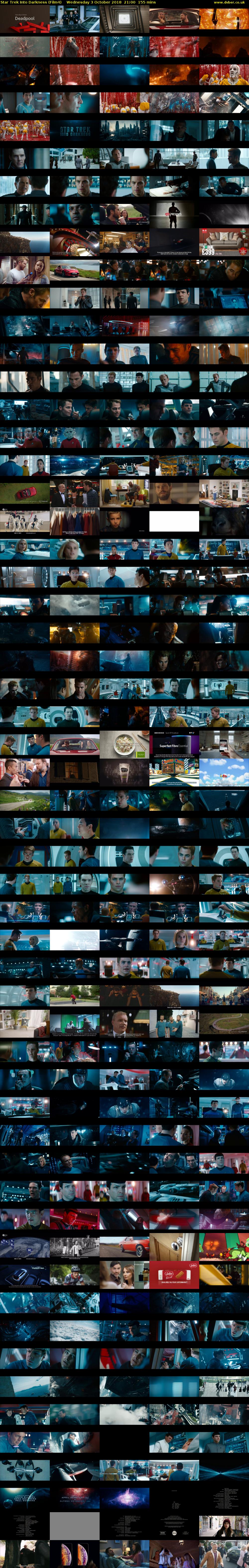 Star Trek Into Darkness (Film4) Wednesday 3 October 2018 21:00 - 23:35