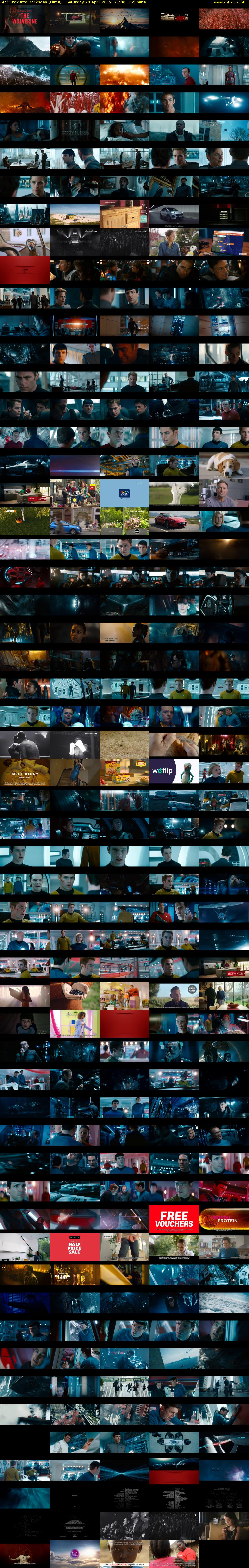 Star Trek Into Darkness (Film4) Saturday 20 April 2019 21:00 - 23:35