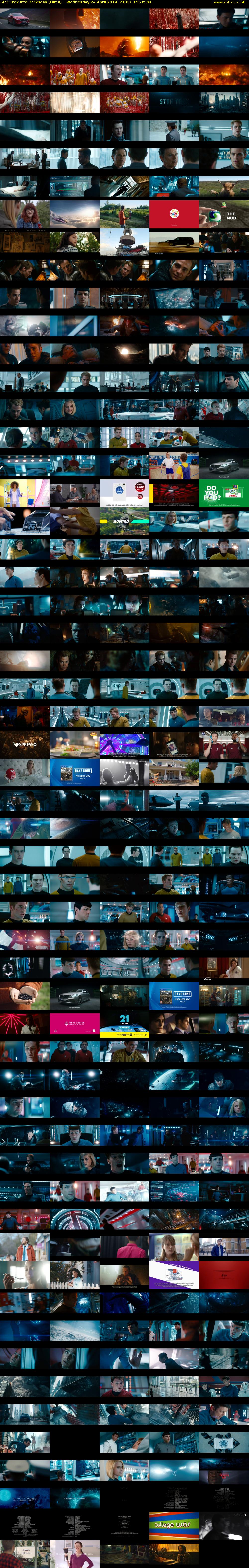 Star Trek Into Darkness (Film4) Wednesday 24 April 2019 21:00 - 23:35