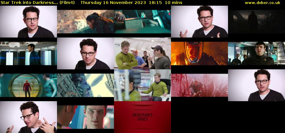 Star Trek into Darkness... (Film4) Thursday 16 November 2023 18:15 - 18:25