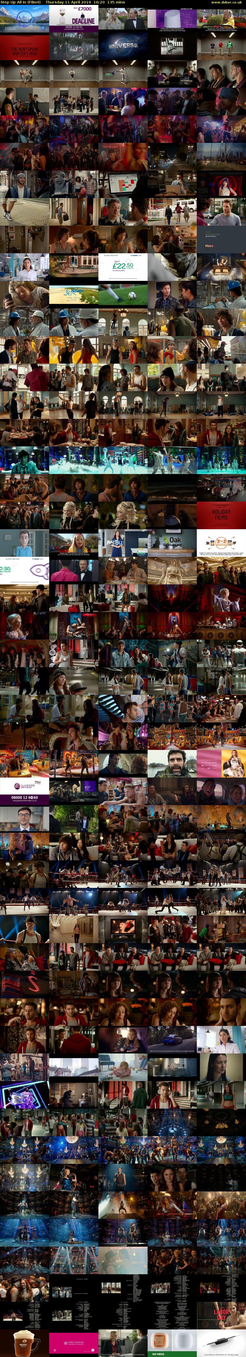 Step Up All In (Film4) Thursday 11 April 2019 16:20 - 18:35