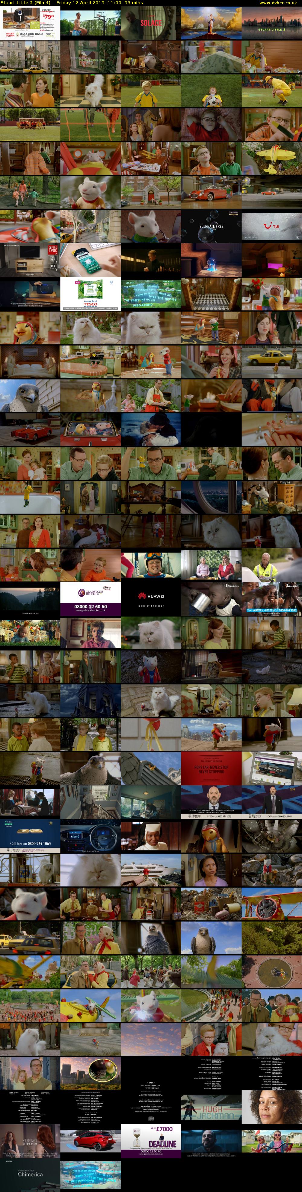 Stuart Little 2 (Film4) Friday 12 April 2019 11:00 - 12:35