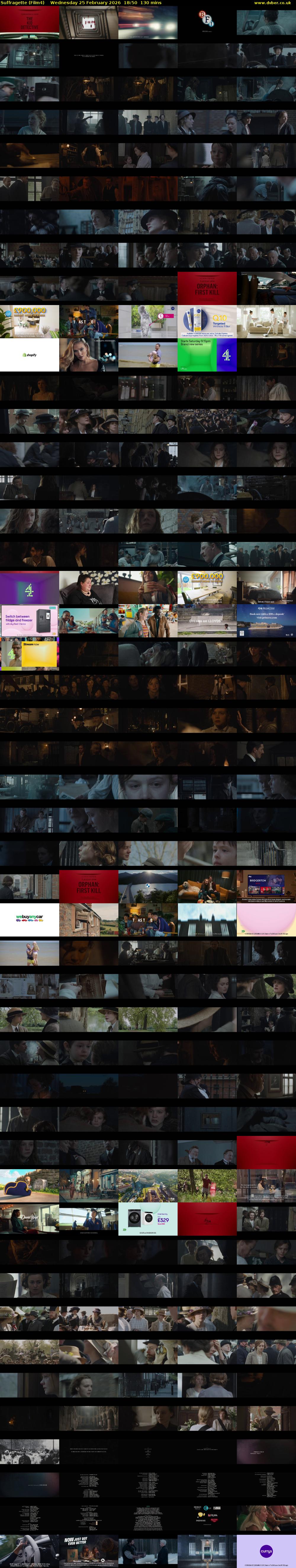 Suffragette (Film4) Wednesday 25 February 2026 18:50 - 21:00