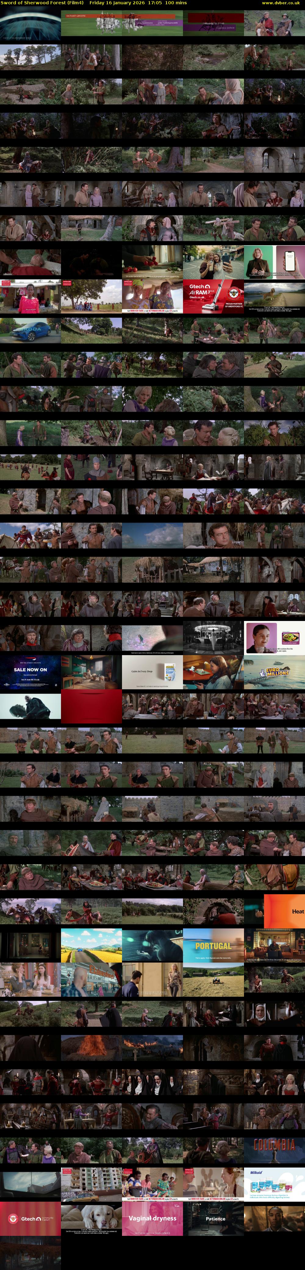 Sword of Sherwood Forest (Film4) Friday 16 January 2026 17:05 - 18:45