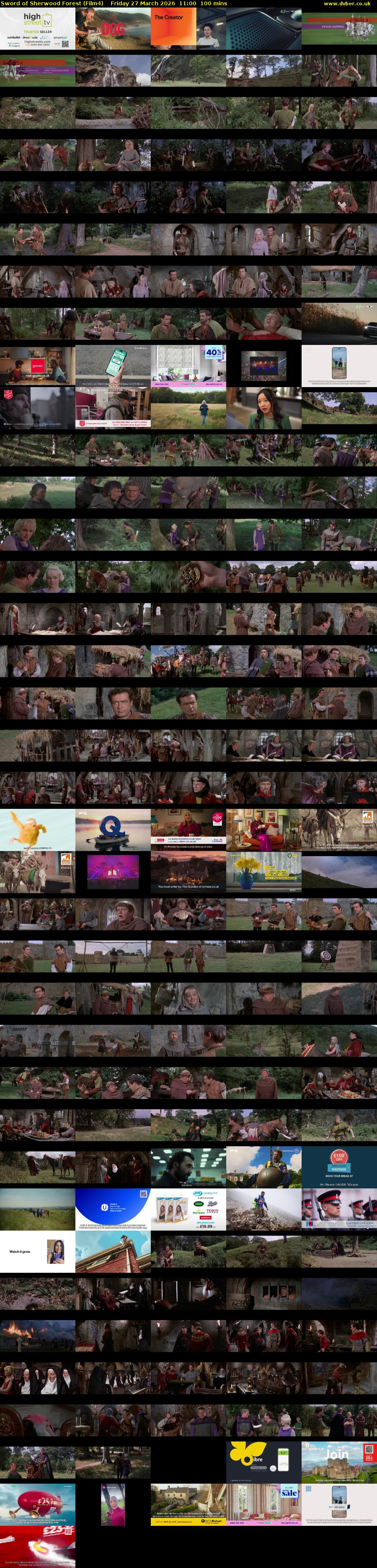 Sword of Sherwood Forest (Film4) Friday 27 March 2026 11:00 - 12:40