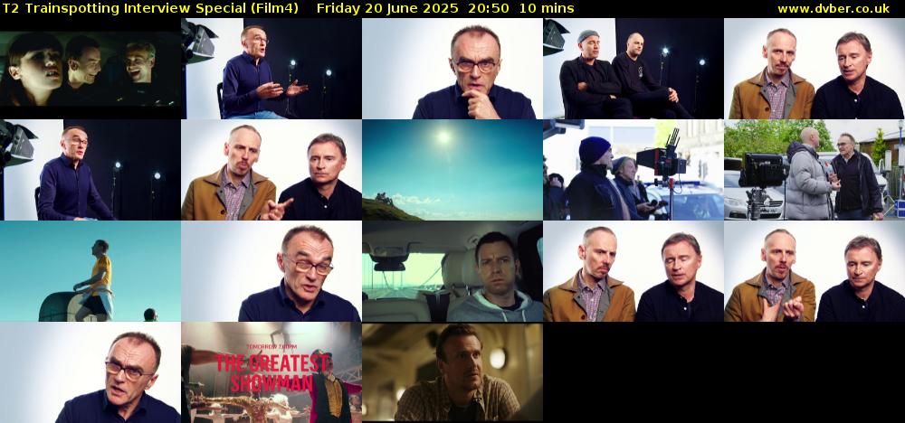 T2 Trainspotting Interview Special (Film4) Friday 20 June 2025 20:50 - 21:00