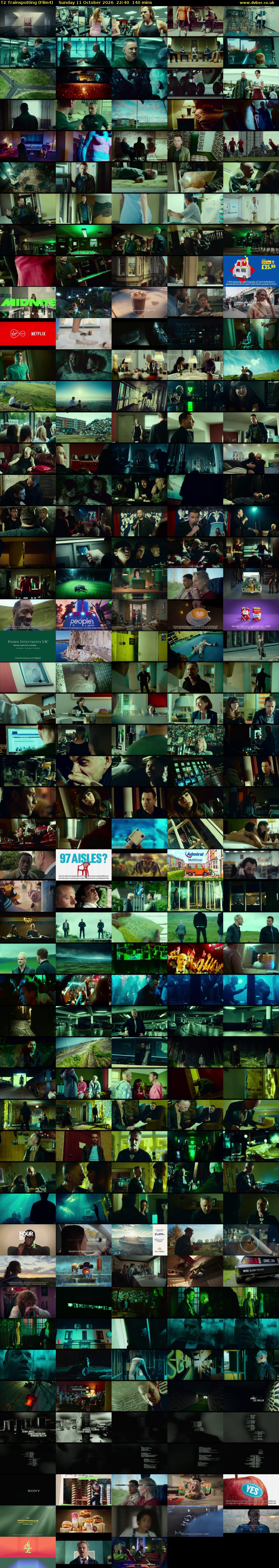 T2 Trainspotting (Film4) Sunday 11 October 2026 22:40 - 01:00