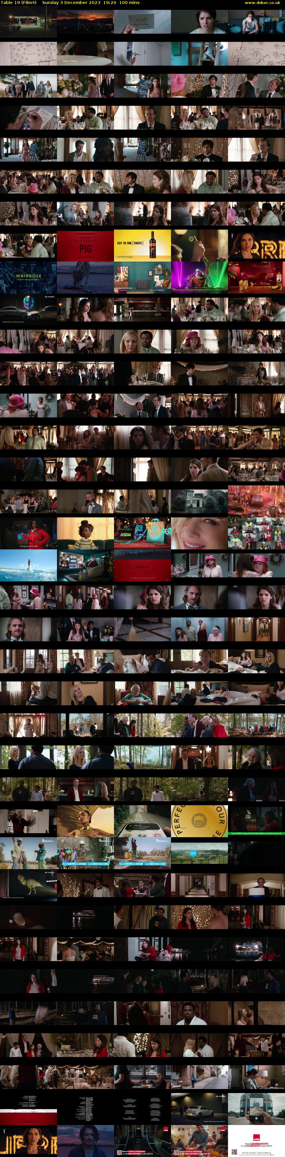 Table 19 (Film4) Sunday 3 December 2023 19:20 - 21:00