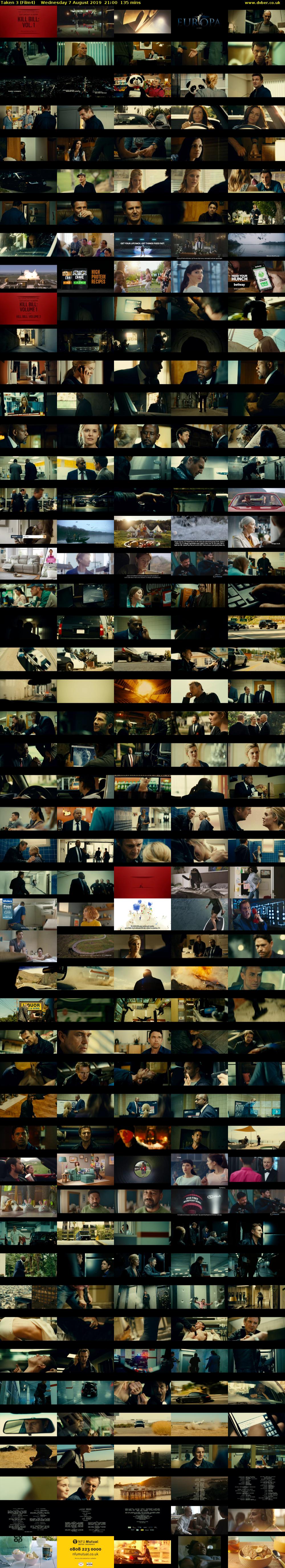 Taken 3 (Film4) Wednesday 7 August 2019 21:00 - 23:15
