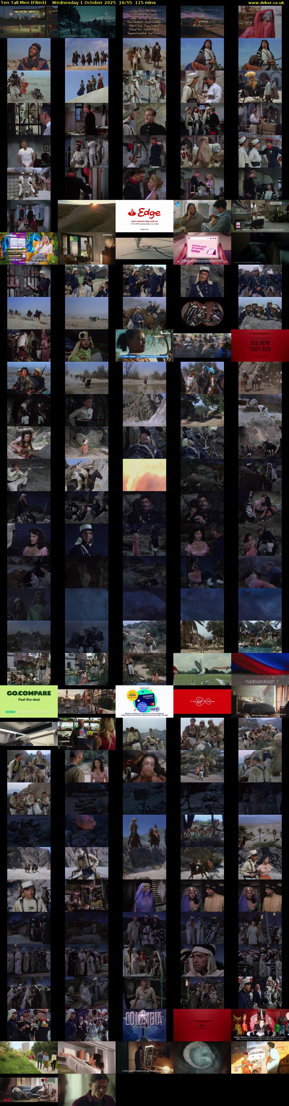 Ten Tall Men (Film4) Wednesday 1 October 2025 16:55 - 18:50