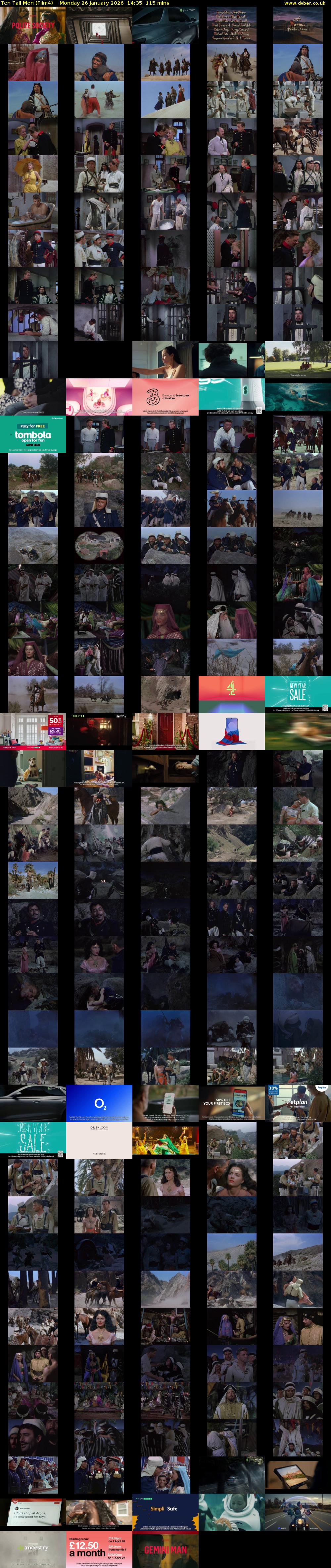 Ten Tall Men (Film4) Monday 26 January 2026 14:35 - 16:30