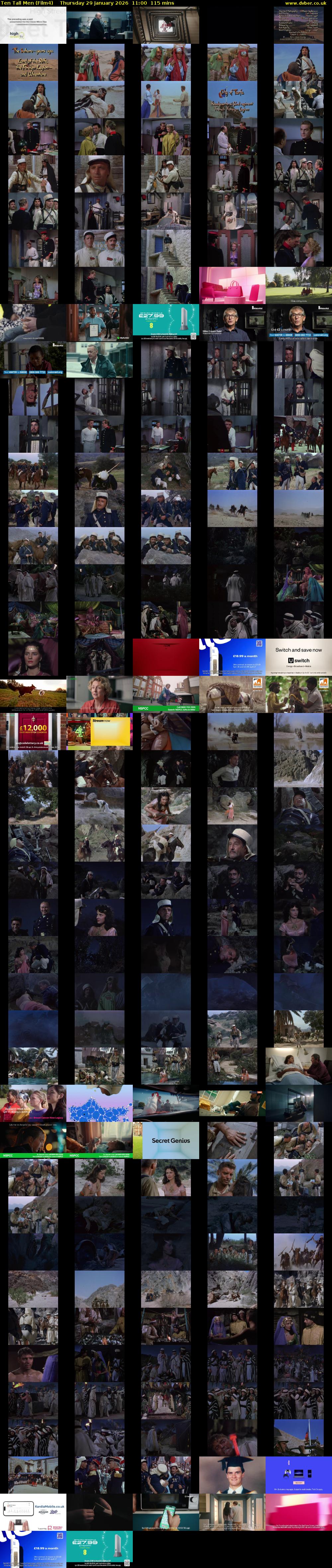 Ten Tall Men (Film4) Thursday 29 January 2026 11:00 - 12:55