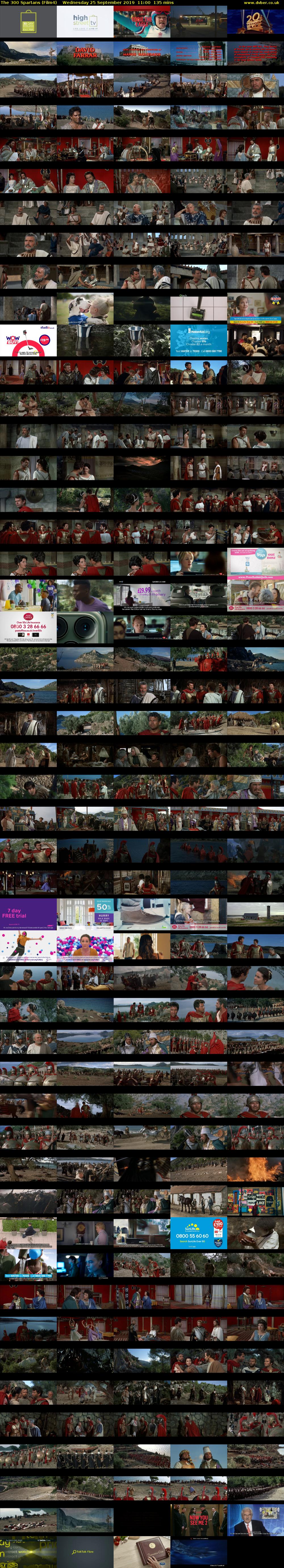 The 300 Spartans (Film4) Wednesday 25 September 2019 11:00 - 13:15