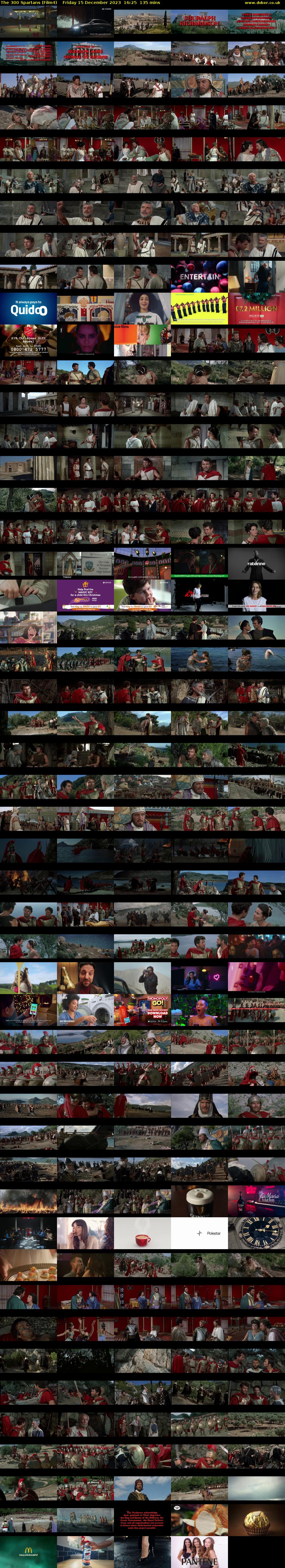 The 300 Spartans (Film4) Friday 15 December 2023 16:25 - 18:40