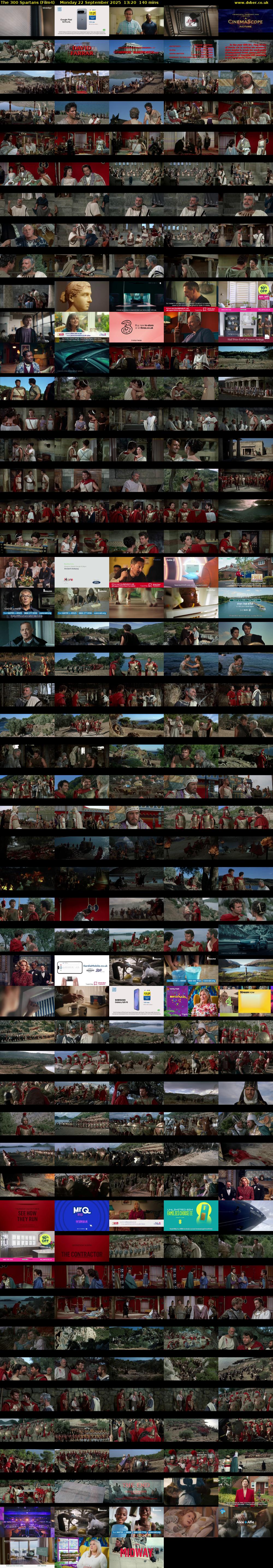 The 300 Spartans (Film4) Monday 22 September 2025 13:20 - 15:40
