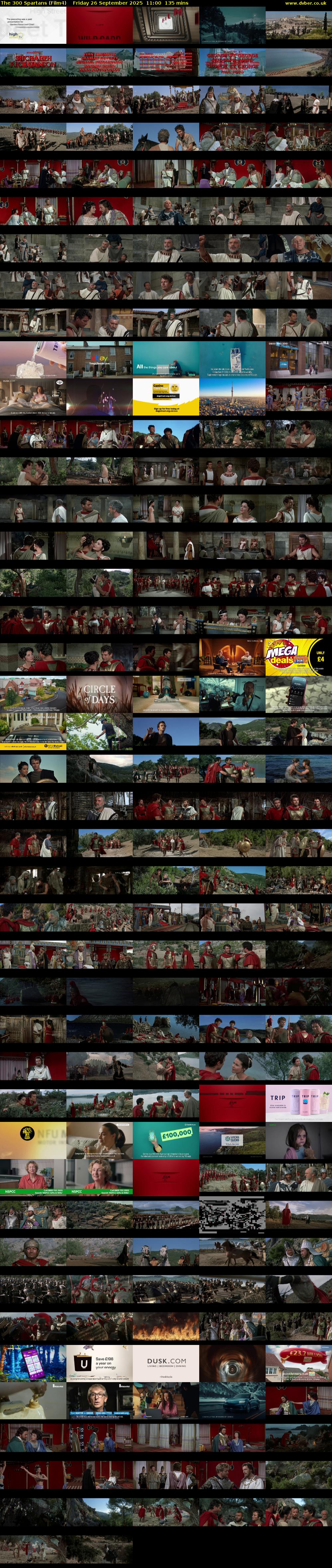 The 300 Spartans (Film4) Friday 26 September 2025 11:00 - 13:15