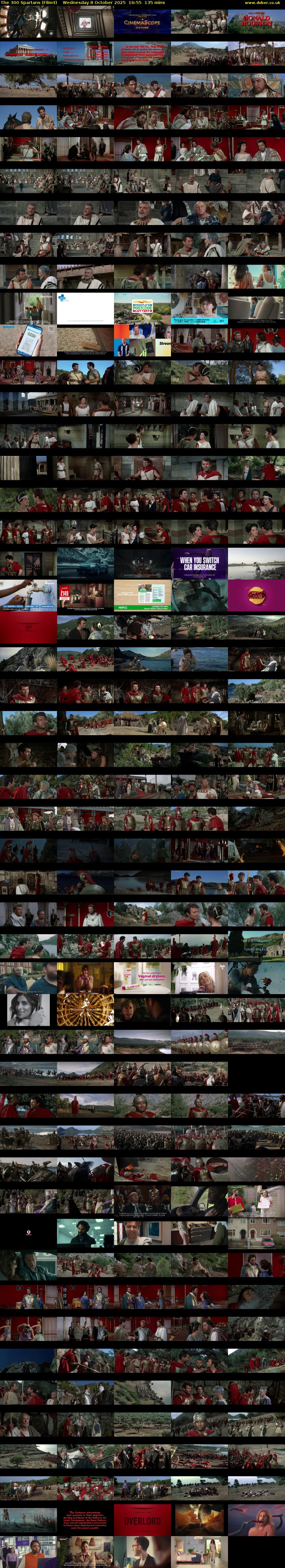 The 300 Spartans (Film4) Wednesday 8 October 2025 16:55 - 19:10
