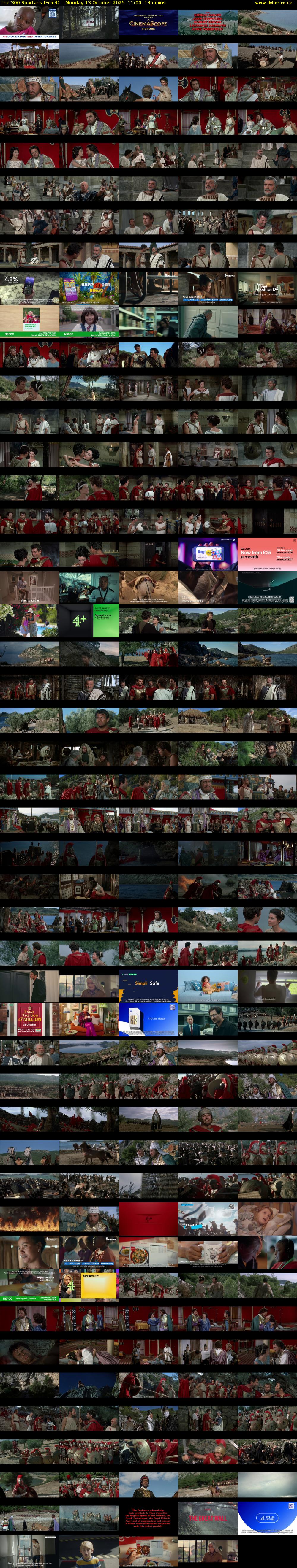 The 300 Spartans (Film4) Monday 13 October 2025 11:00 - 13:15