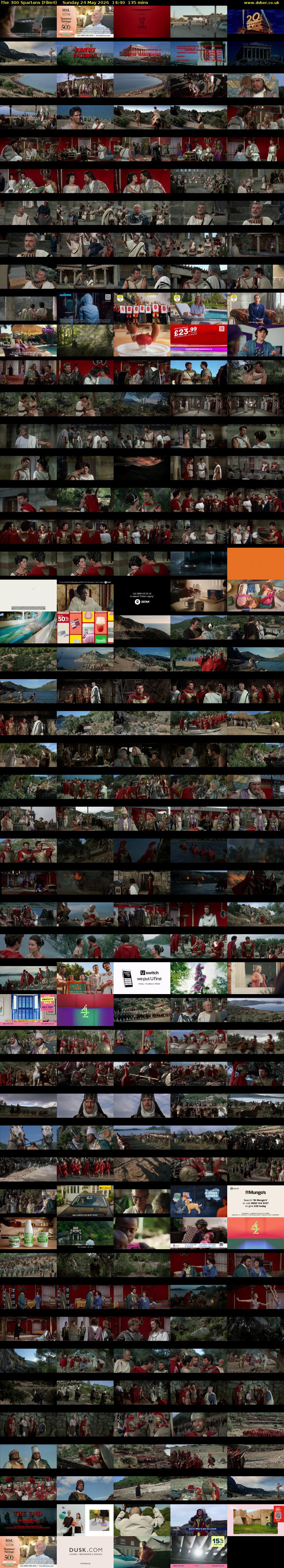 The 300 Spartans (Film4) Sunday 24 May 2026 14:40 - 16:55
