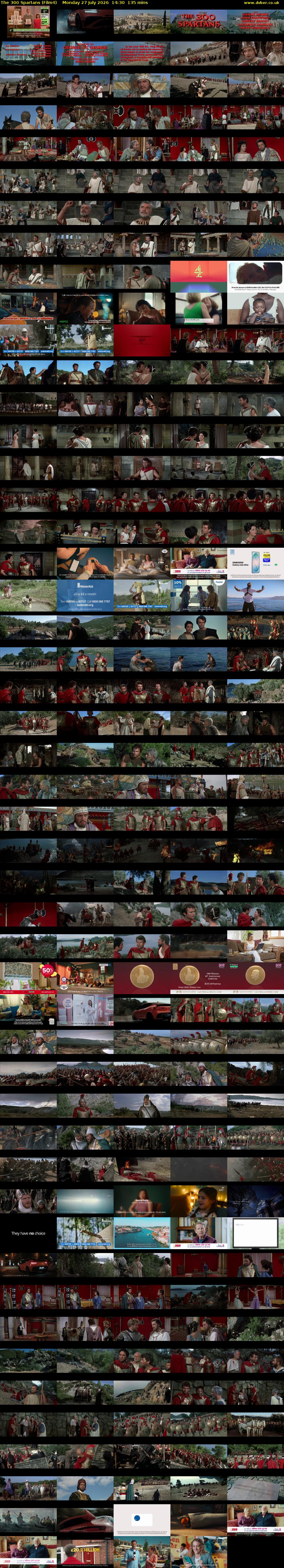 The 300 Spartans (Film4) Monday 27 July 2026 14:30 - 16:45