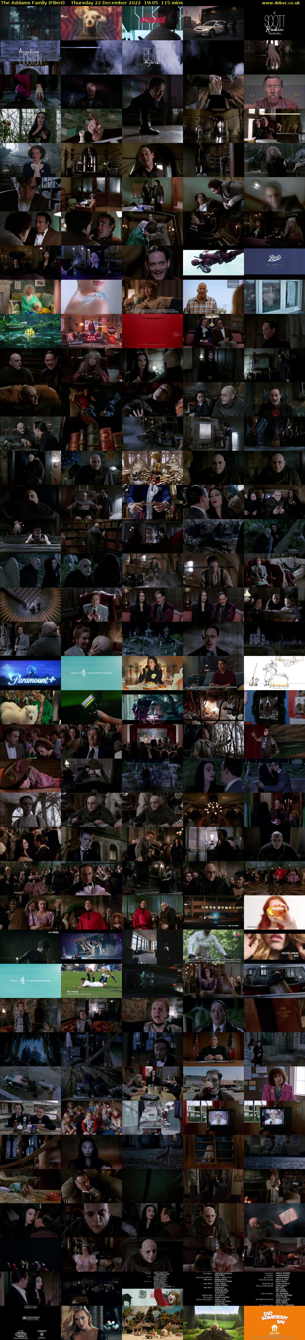 The Addams Family (Film4) Thursday 22 December 2022 19:05 - 21:00