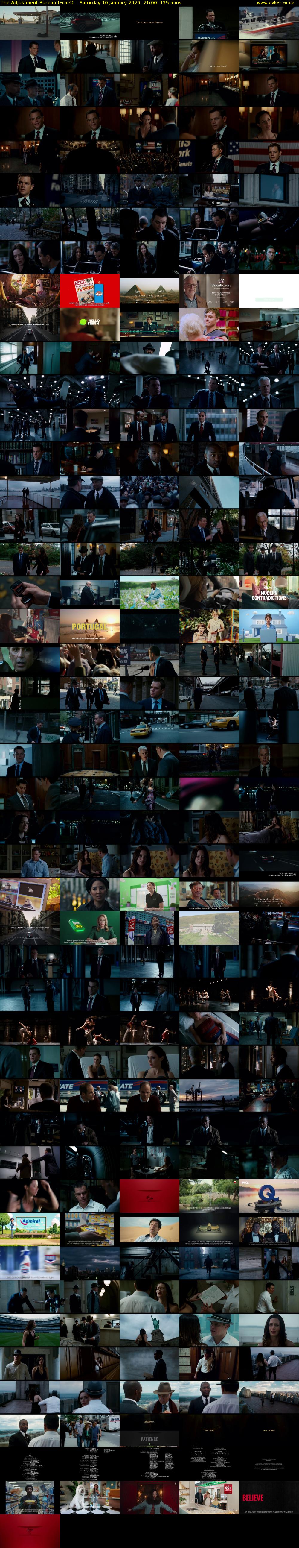 The Adjustment Bureau (Film4) Saturday 10 January 2026 21:00 - 23:05