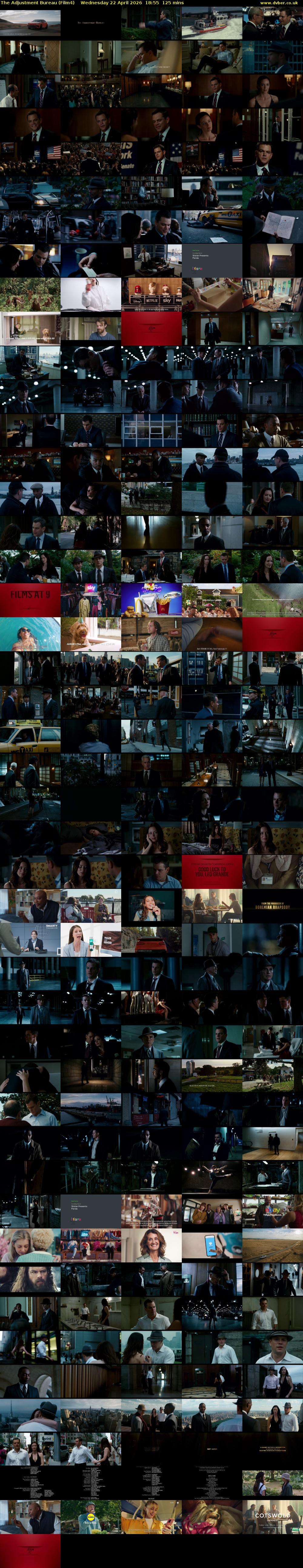 The Adjustment Bureau (Film4) Wednesday 22 April 2026 18:55 - 21:00
