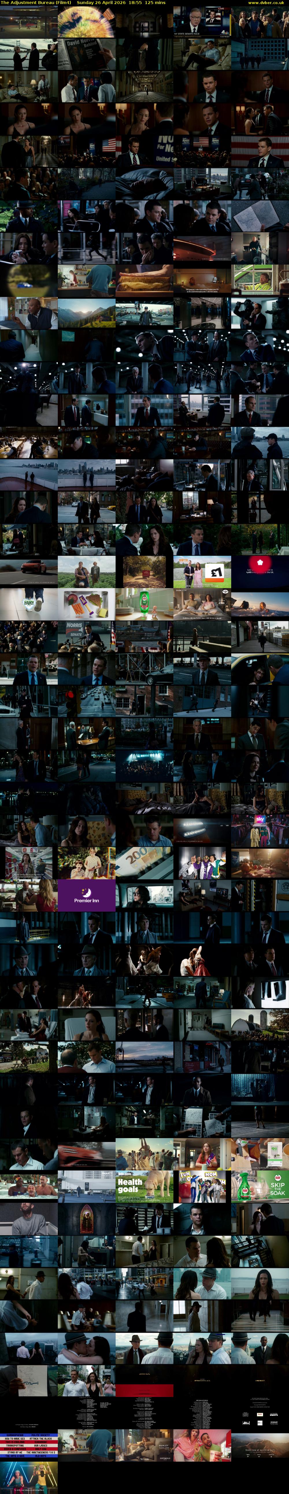 The Adjustment Bureau (Film4) Sunday 26 April 2026 18:55 - 21:00