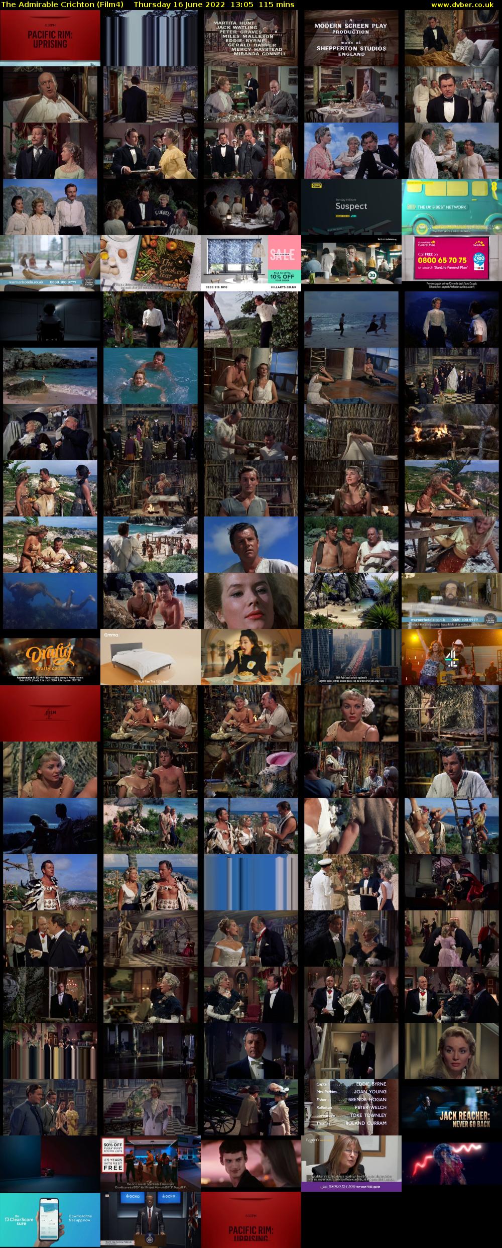 The Admirable Crichton (Film4) Thursday 16 June 2022 13:05 - 15:00