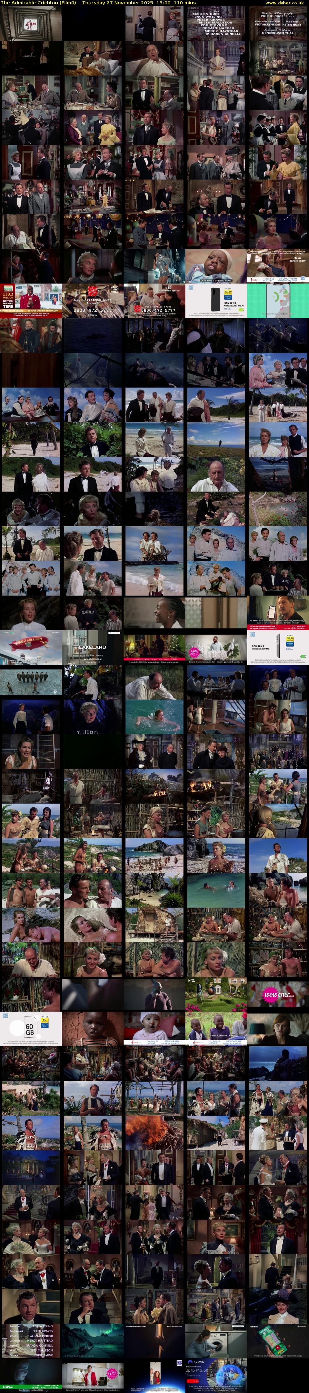 The Admirable Crichton (Film4) Thursday 27 November 2025 15:00 - 16:50