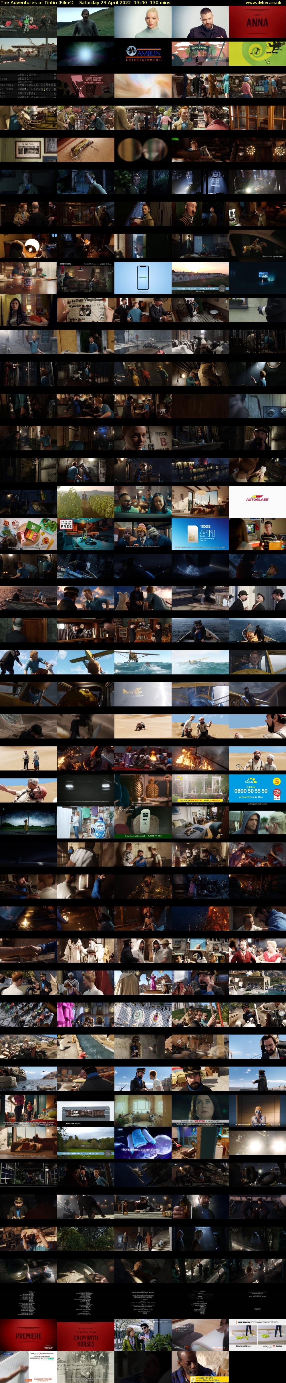 The Adventures of Tintin (Film4) Saturday 23 April 2022 13:40 - 15:50