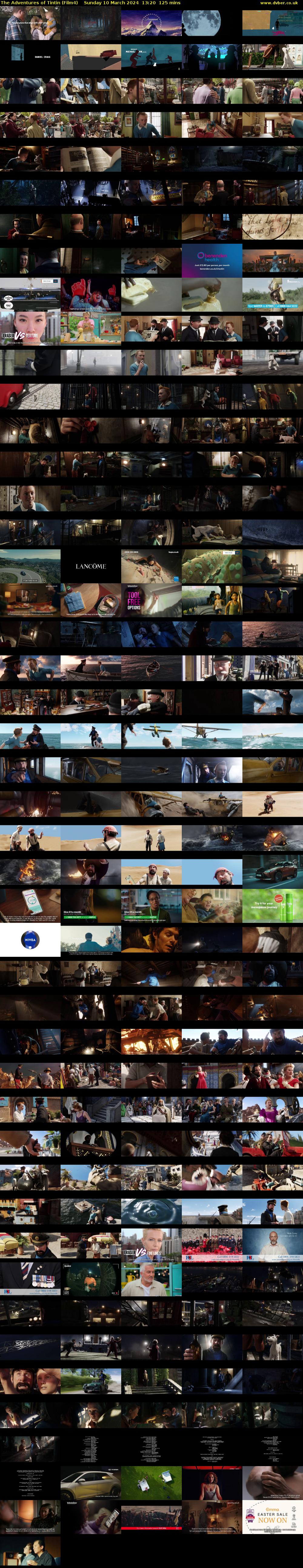 The Adventures of Tintin (Film4) Sunday 10 March 2024 13:20 - 15:25