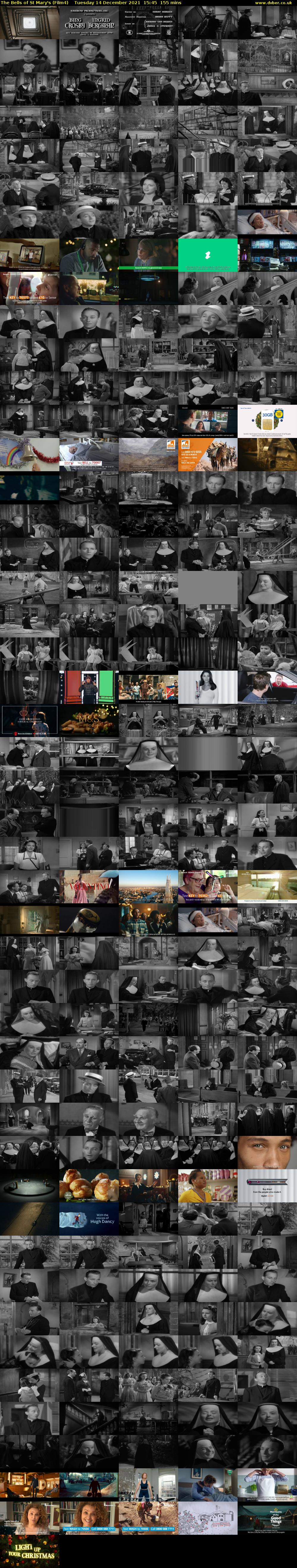 The Bells of St Mary's (Film4) Tuesday 14 December 2021 15:45 - 18:20