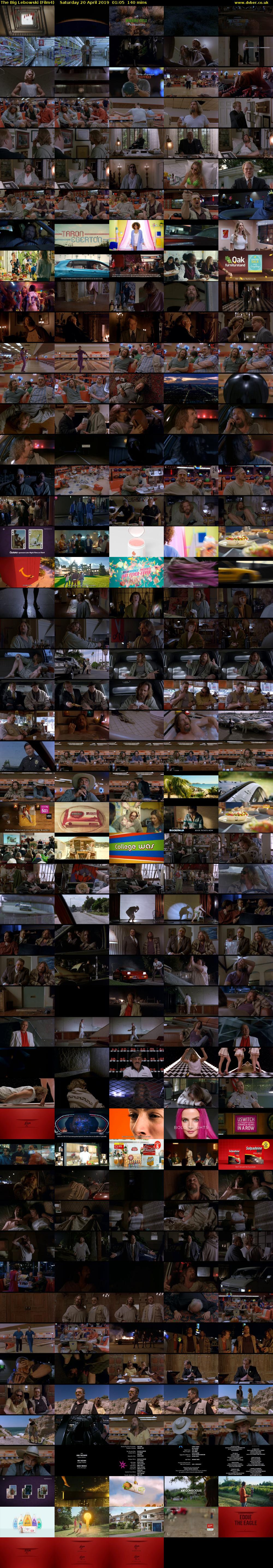 The Big Lebowski (Film4) Saturday 20 April 2019 01:05 - 03:25
