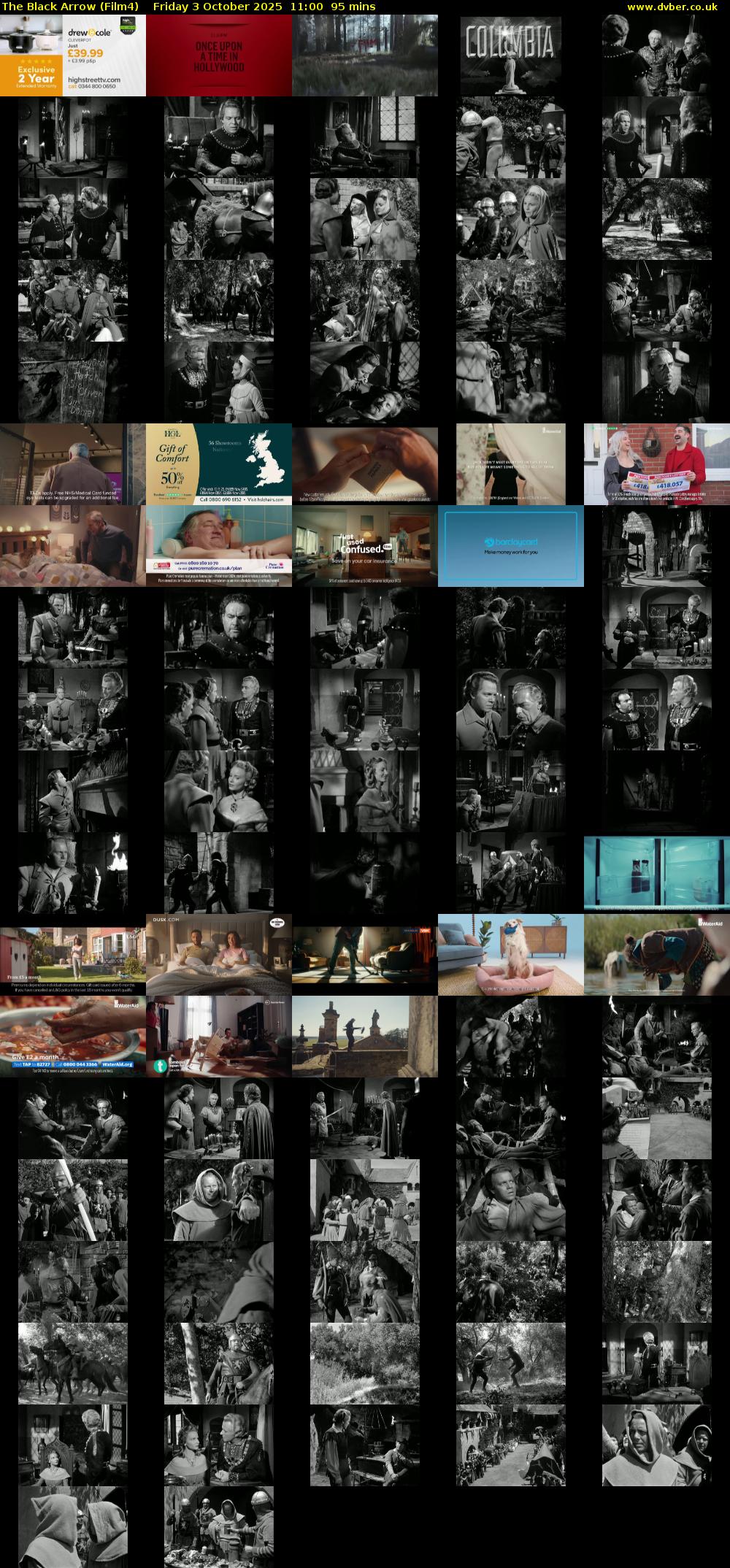 The Black Arrow (Film4) Friday 3 October 2025 11:00 - 12:35