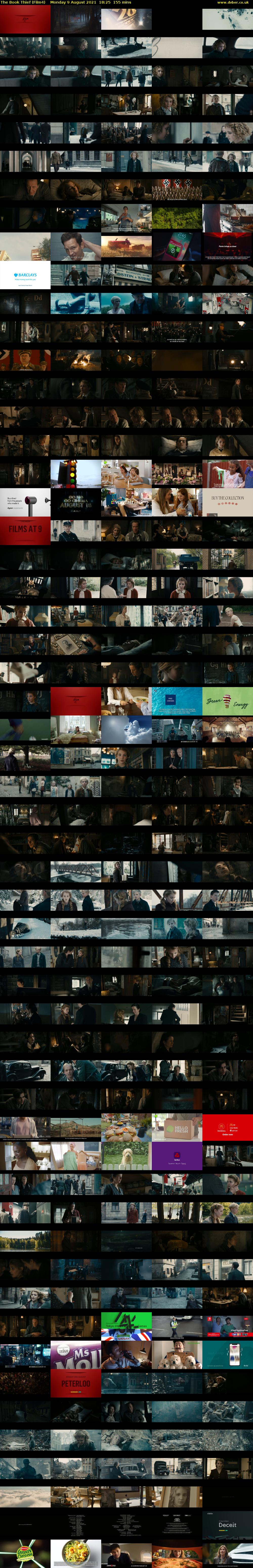 The Book Thief (Film4) Monday 9 August 2021 18:25 - 21:00