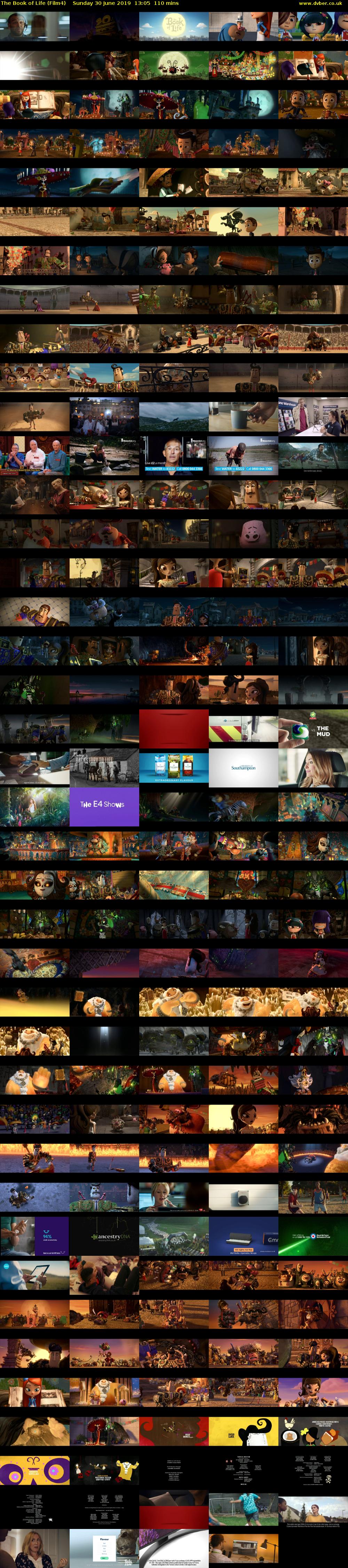 The Book of Life (Film4) Sunday 30 June 2019 13:05 - 14:55