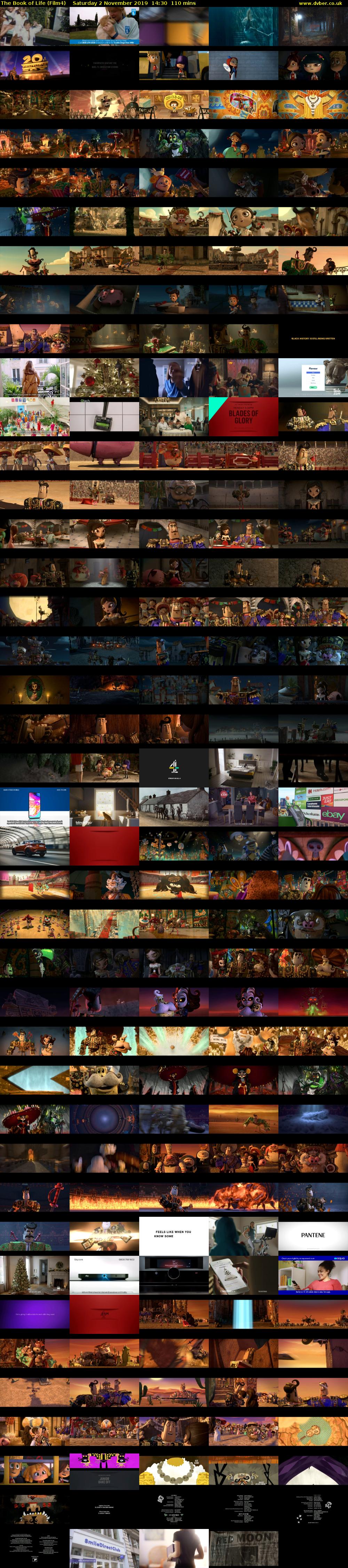 The Book of Life (Film4) Saturday 2 November 2019 14:30 - 16:20