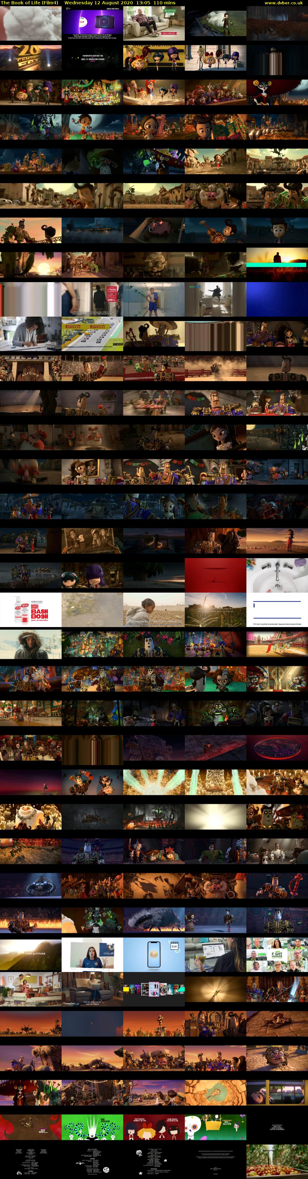 The Book of Life (Film4) Wednesday 12 August 2020 13:05 - 14:55