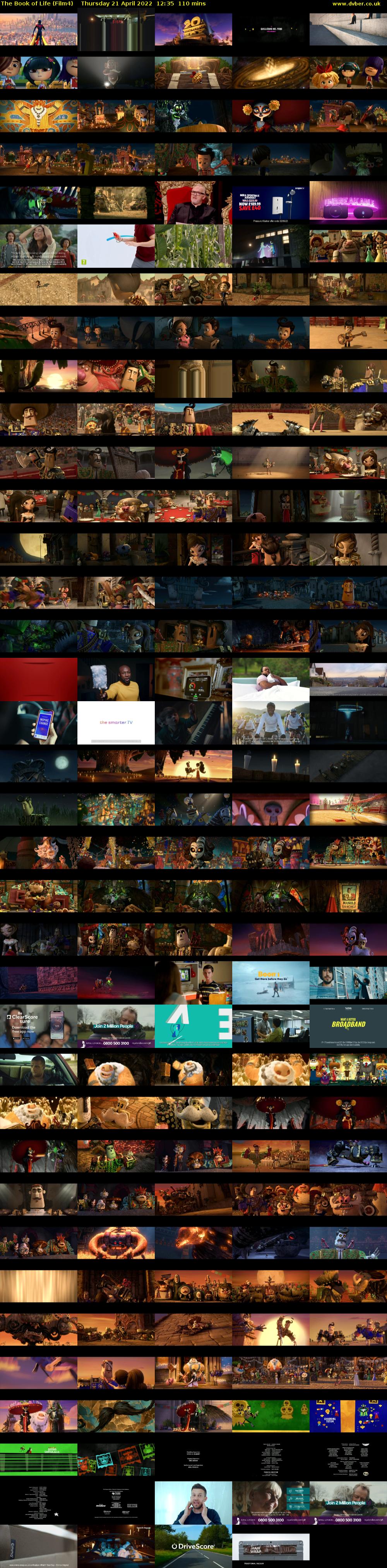 The Book of Life (Film4) Thursday 21 April 2022 12:35 - 14:25