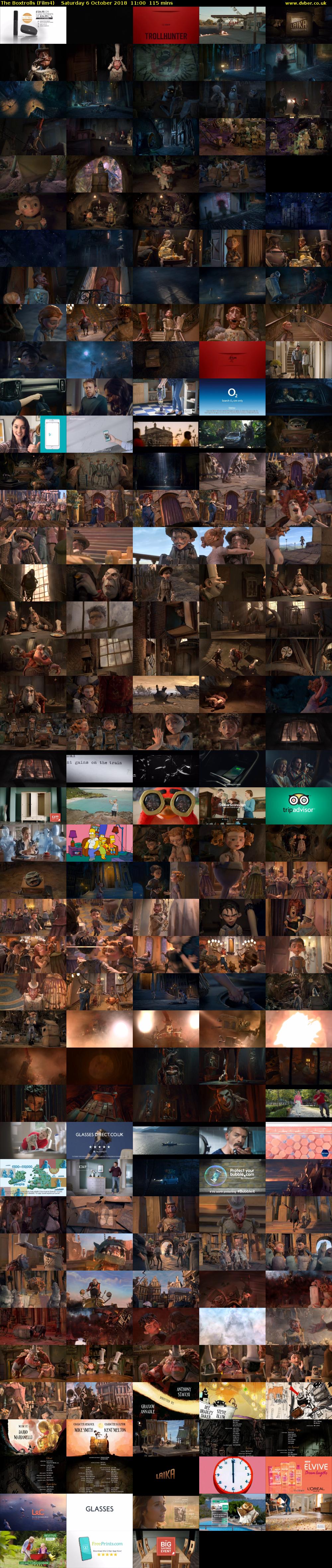 The Boxtrolls (Film4) Saturday 6 October 2018 11:00 - 12:55