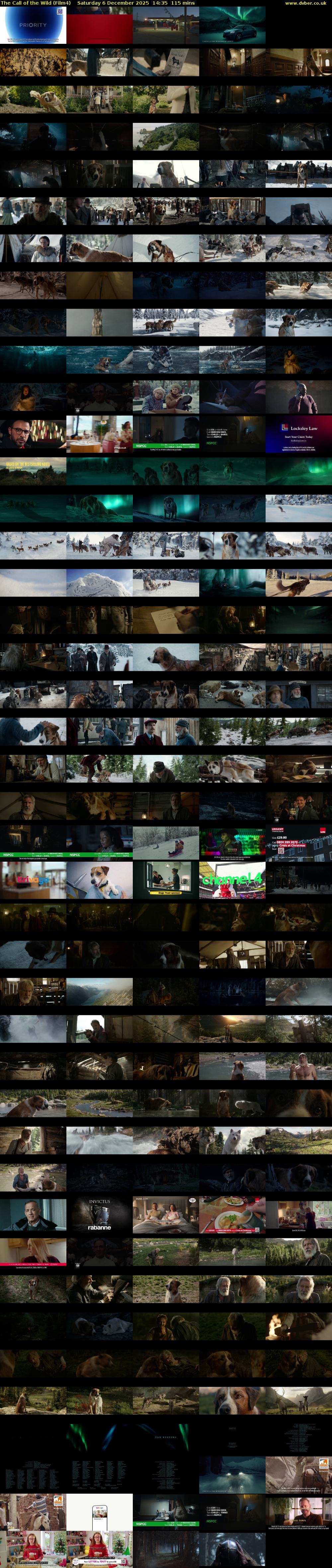 The Call of the Wild (Film4) Saturday 6 December 2025 14:35 - 16:30