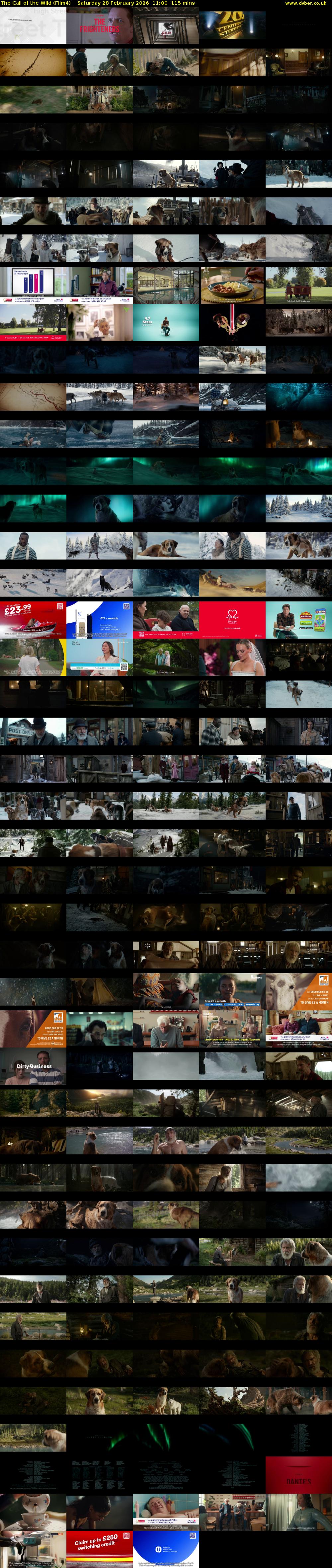 The Call of the Wild (Film4) Saturday 28 February 2026 11:00 - 12:55